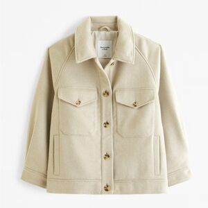 NWT Abercrombie Wool-Blend Utility Shirt Jacket